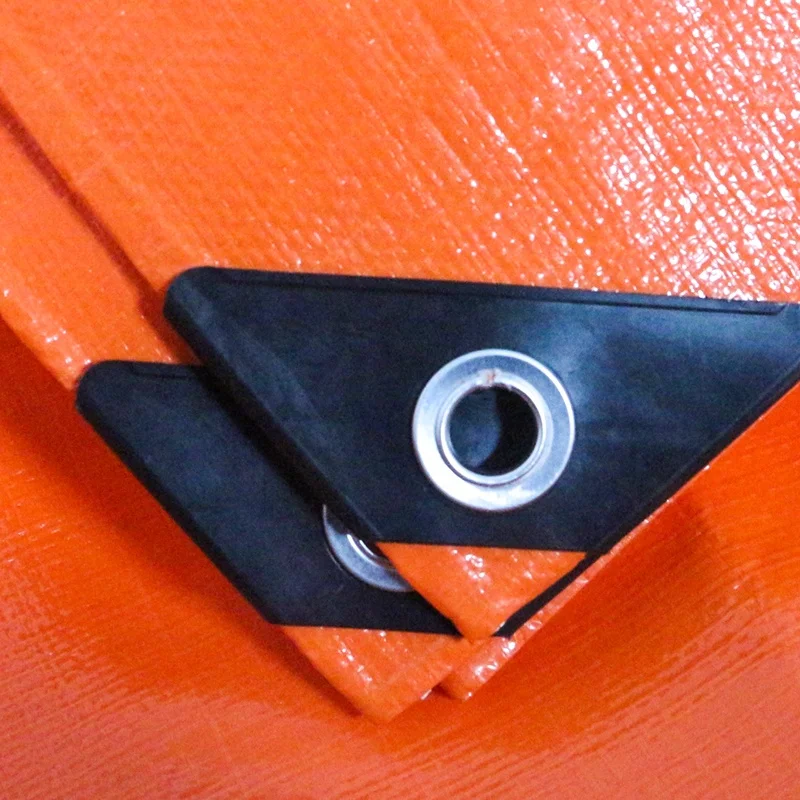 Custom Orange Tarpaulin Sheet Waterproof UV Treated Multi Layered-Cross Laminated Poly Tarp