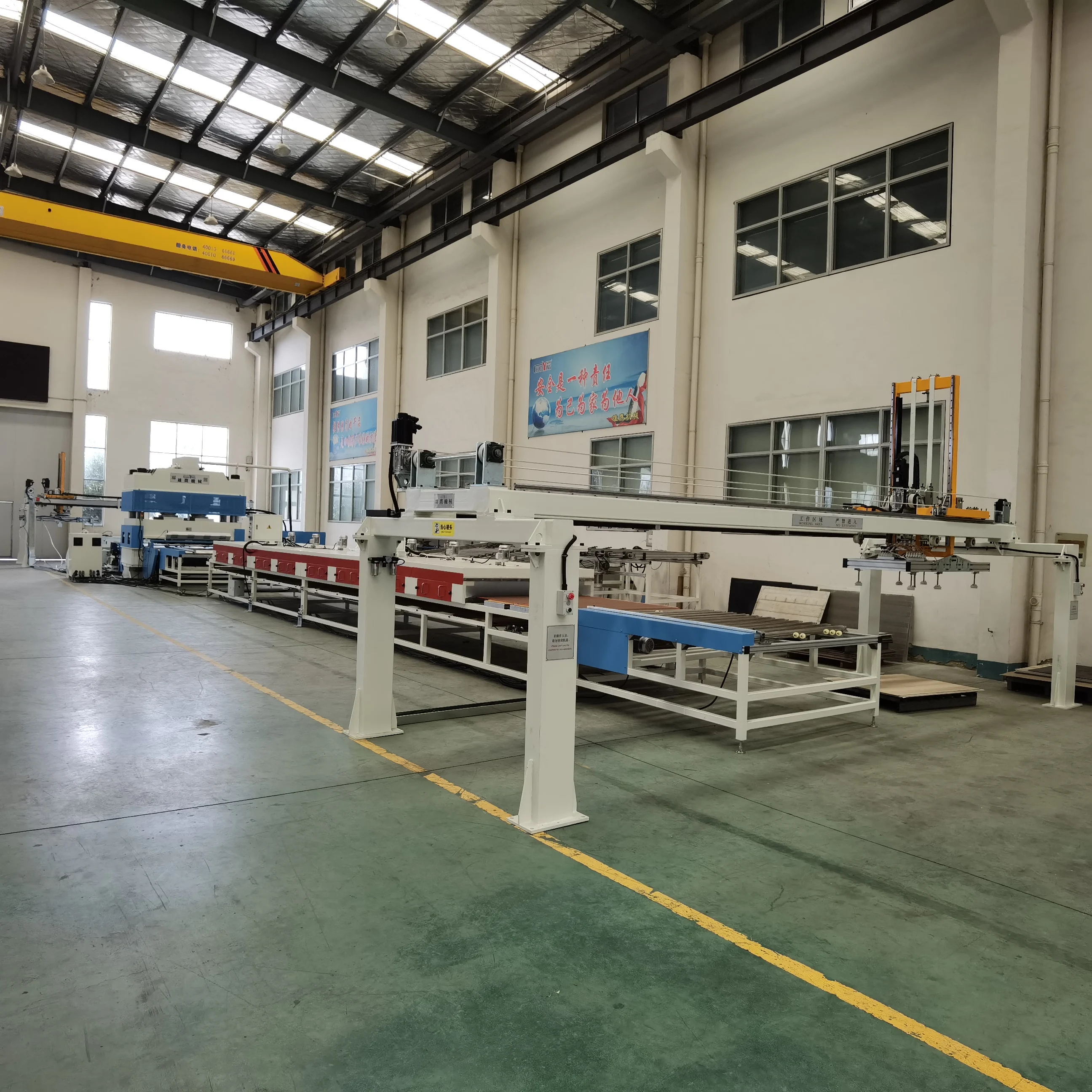 Full automatic WPC SPC floor cutting  line