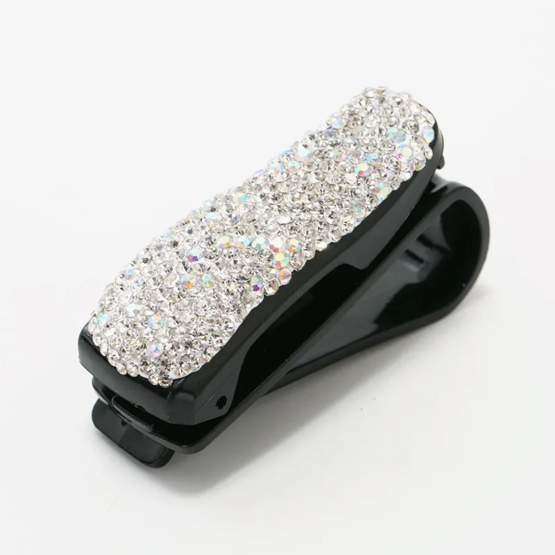 Eyeglasses Frames With Diamond Glasses Holders for Car Visor Sunglasses Rhinestone Holder Clip