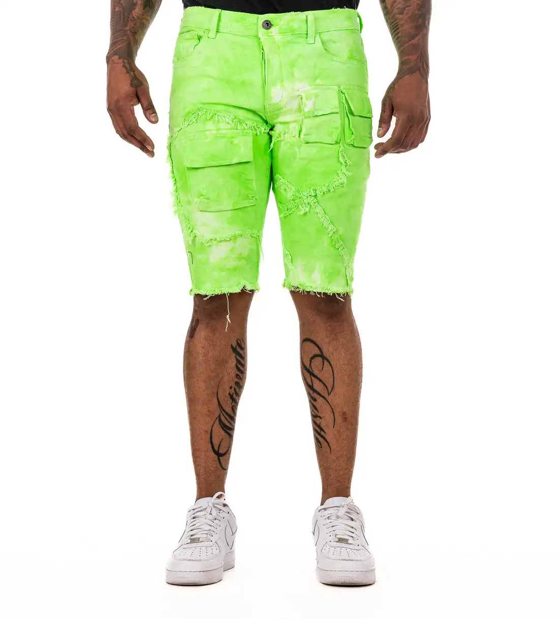 High Quality manufacturers OEM&ODM Custom logo multi pocke heavyweight oversized unisex stacked track joggers men denim shorts