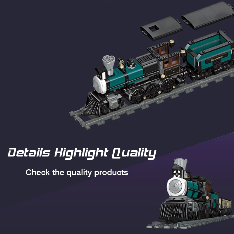 59001 560 шт./набор 10 паровозов