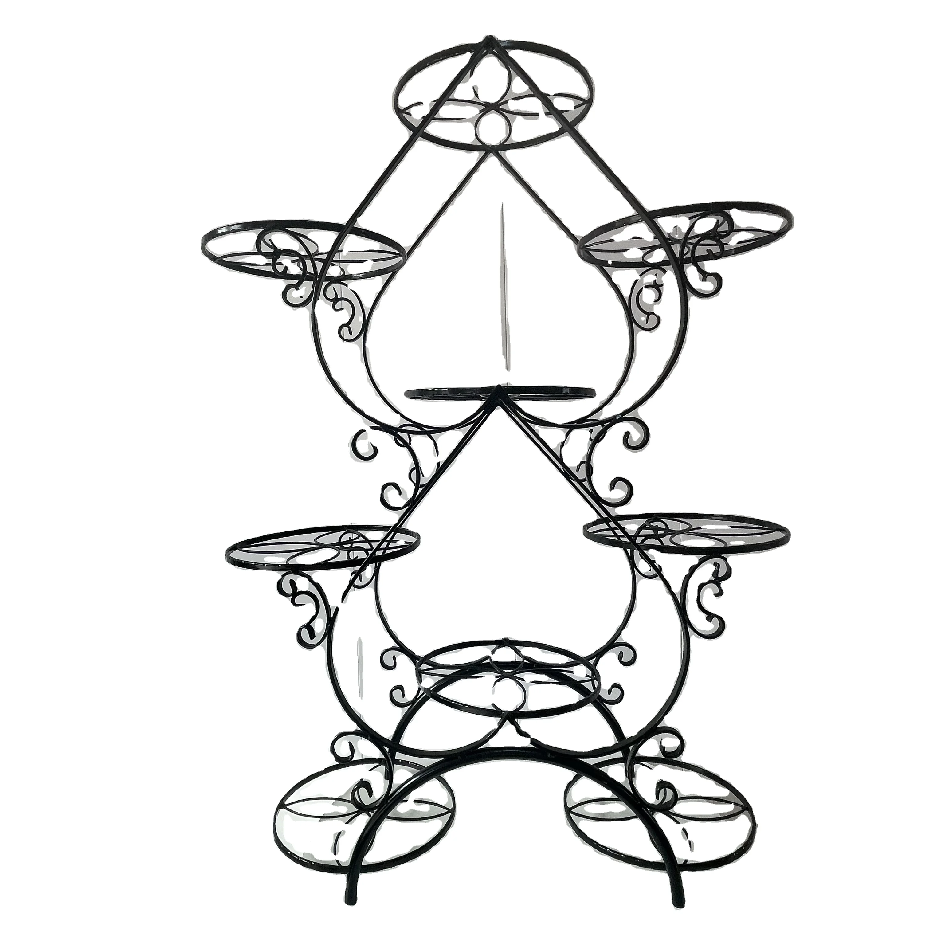 FABRIC WROUGHT IRON STAND WITH FLOWER POT MEDIUM SIZE POWDER COATED FINISHED FLOWER PLANTER STAND