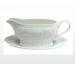 Custom 16-Ounce Ceramic Antique White Gravy Boat