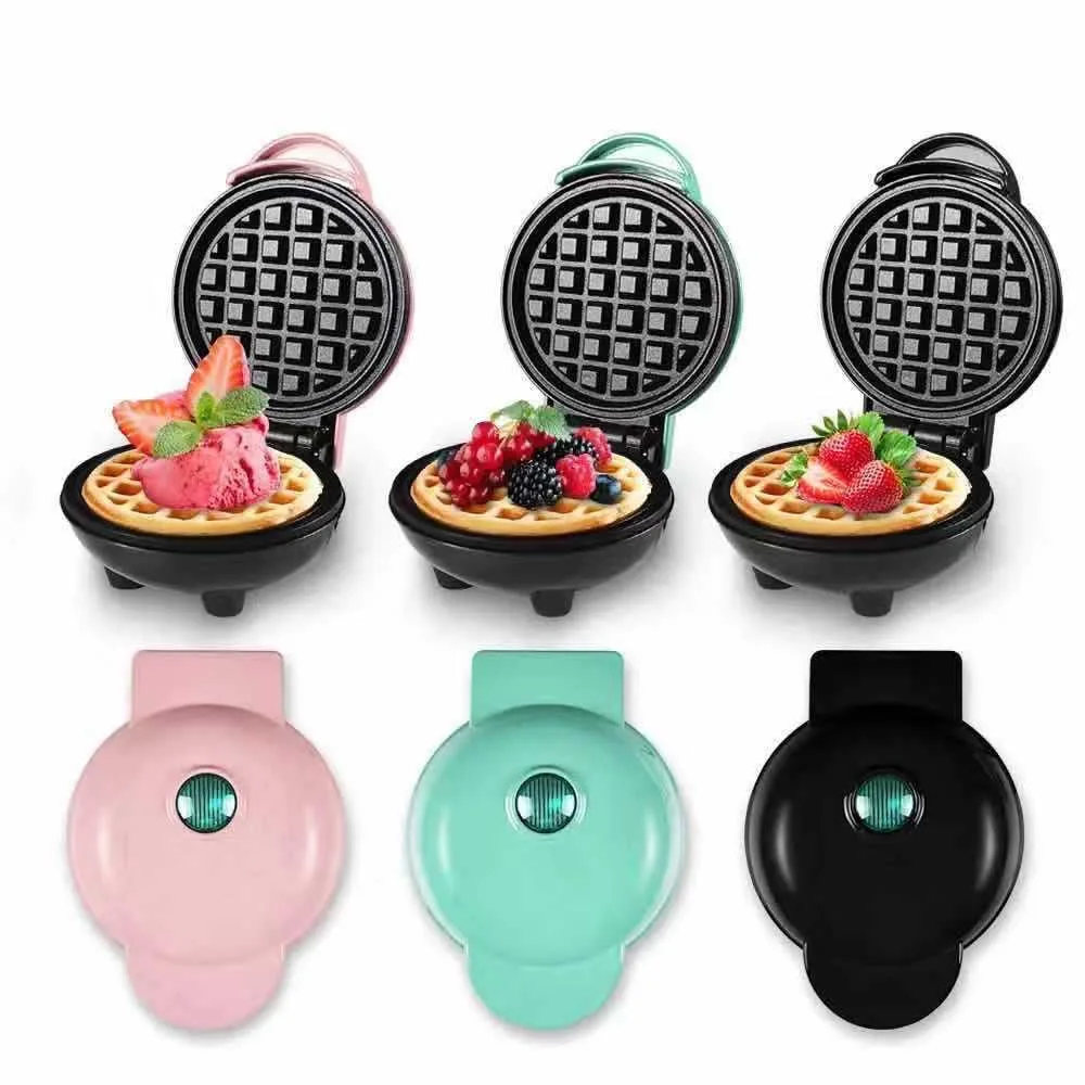 Personal Mini Waffle Maker 5 Inch Wafelijzer Hash Browns French Toast Grilled Cheese Gaufrier Quesadilla Min Waffeleis