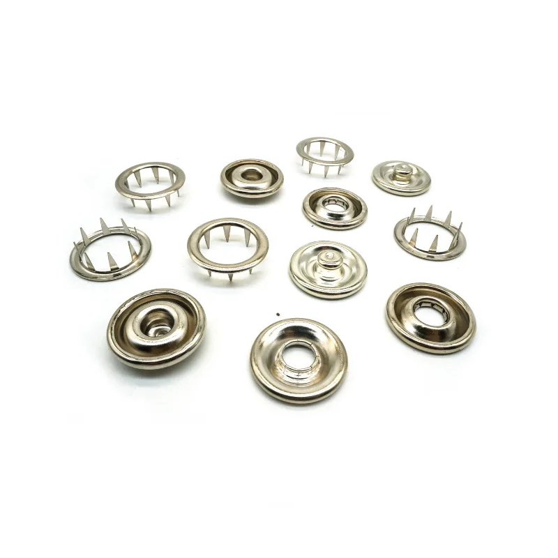 9.5mm 11mm Fashion Brass Pearl Four Parts Press Metal Prong Ring Snap Button for Clothes