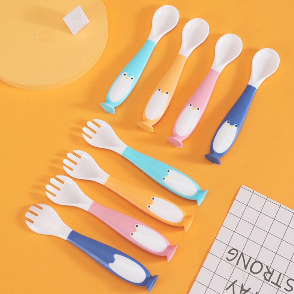 Baby Feeding Temperature Sensing Soup Spoon Temperature Color Change Spoon Baby Medicine Fork Spoon