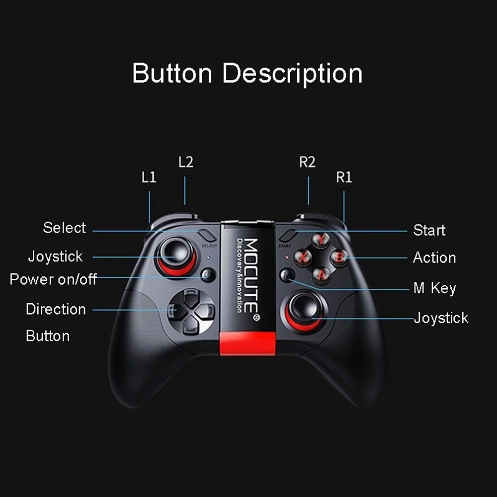 Mobile phone MOCUTE 054 Wireless Gamepad BT Game Controller Joystick For Android/iSO Smart Mobile Phone Mini Gamepad