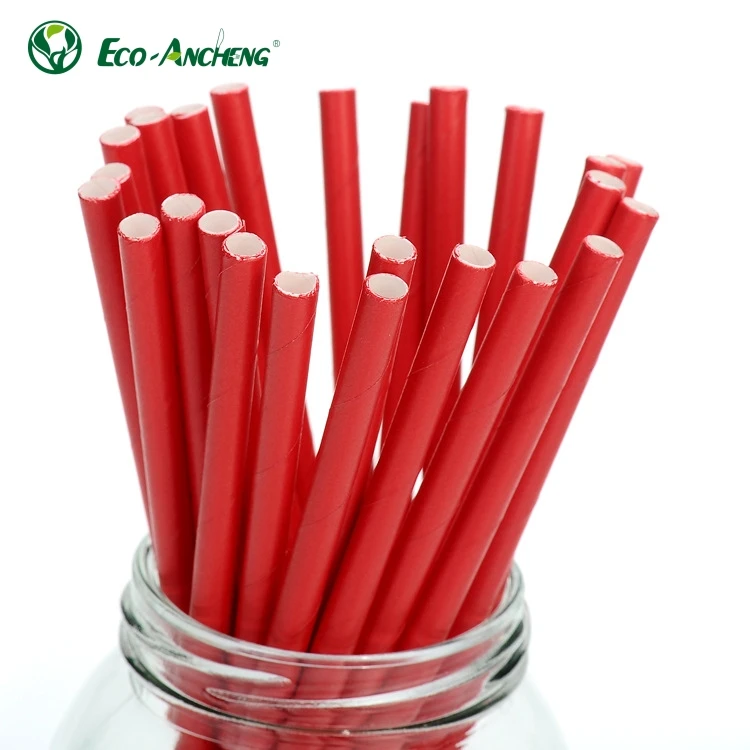 Eco friendly disposable paper straw biodegradable bubble tea paper straw paper drinking straw
