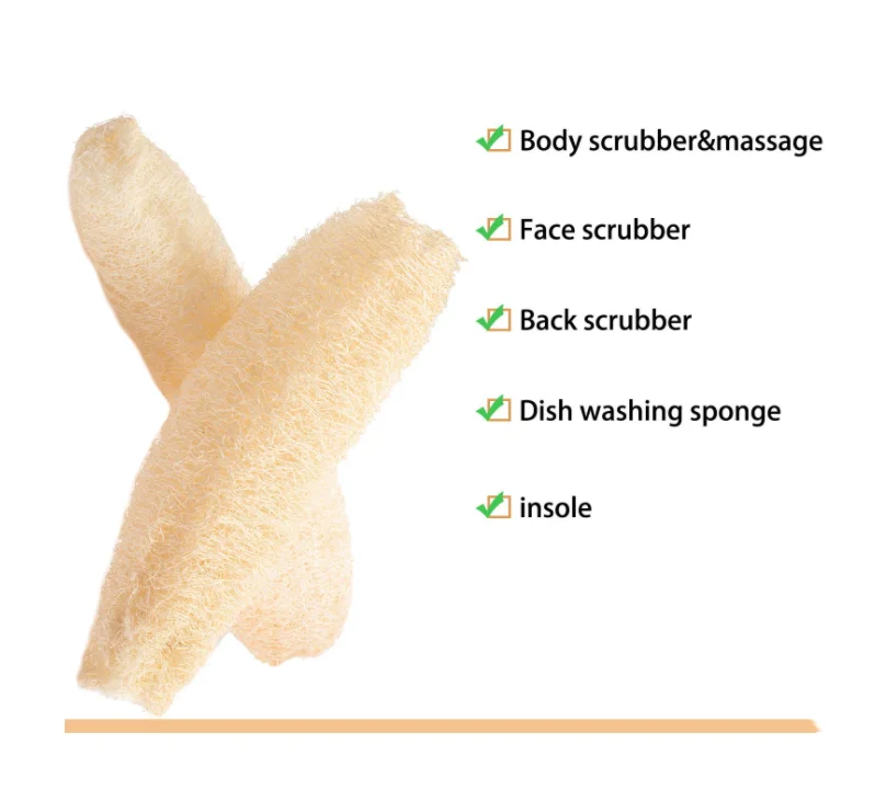 6.3-7.9 Inch Exfoliating Biodegradable Loofah Sponges Cellulose Dish Scouring Scrubber Whole Natural Loofah