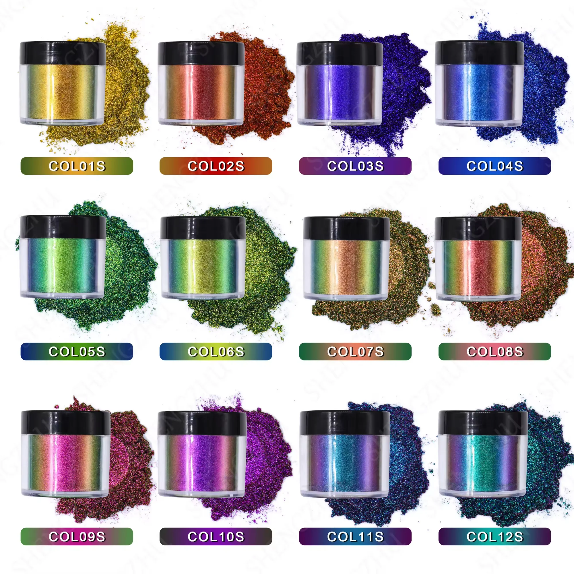 Chameleon Pearl Pigment Nail Mirror Effect Chrome Nail Art Pigment for Manicure Decoration