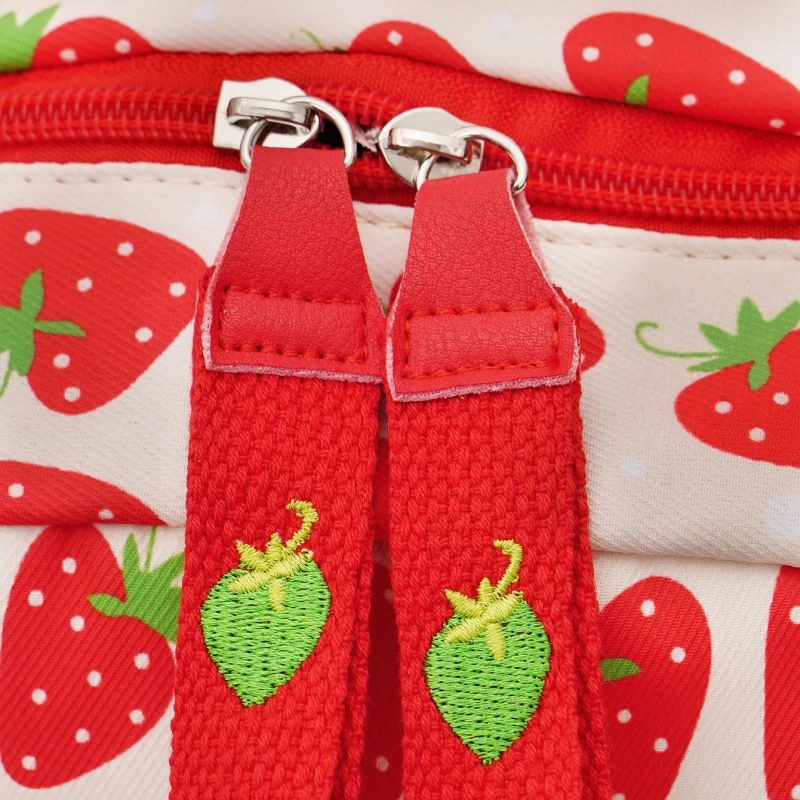 New 3 in 1 school bag and lunch strawberry bag set for kids mochilas escolares de buena calidad 2023 school bags for girls