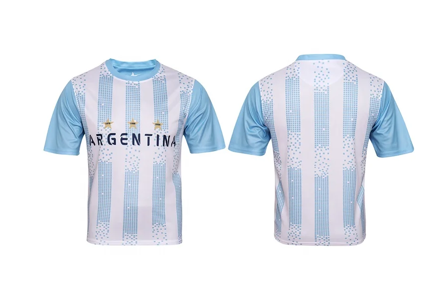 Exclusive design Argentina Soccer Jerseys Men Football Shirt Blue white stripes Tracksuit American Cup