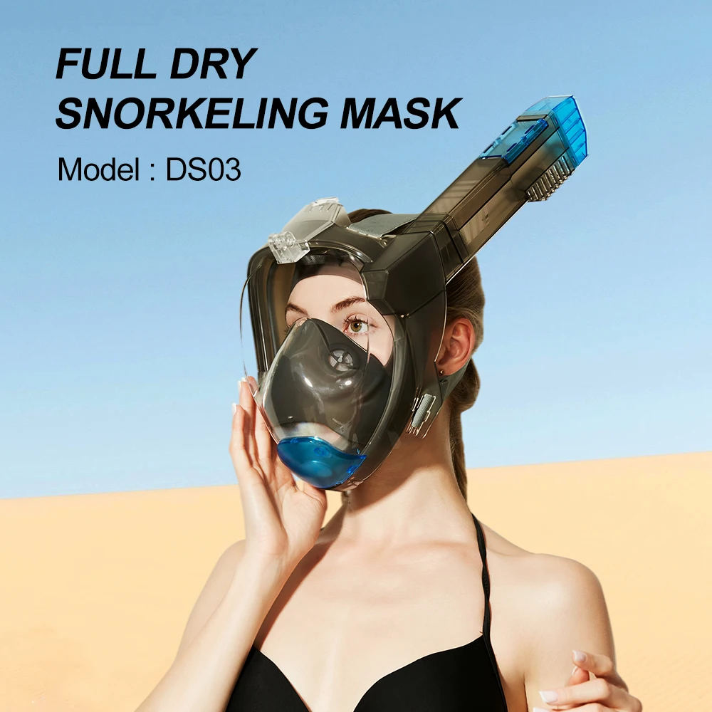 Adult Snorkeling Mask Full Dry Waterproof Anti-fog Increase Snorkel Swimming Goggles Snorkeling Equipment