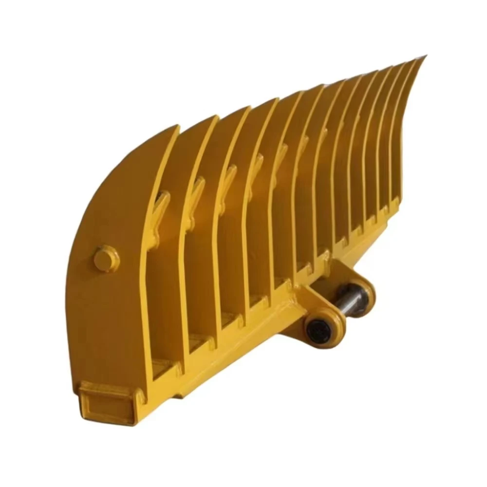 Manufacturer customized land clearing rakes stick  root  Rake for excavator farm job