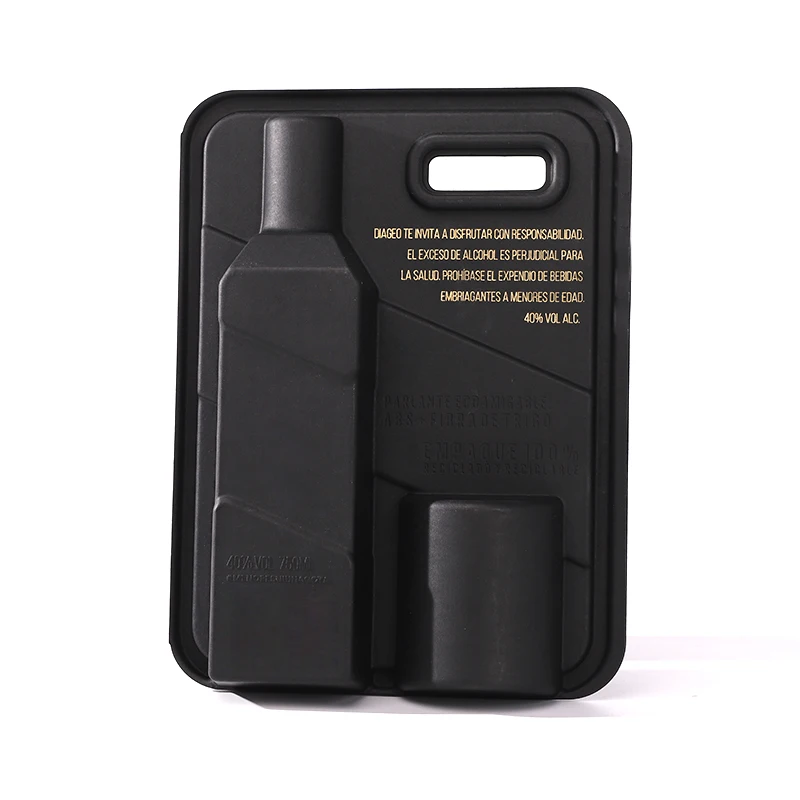 custom pulp container biodegradable Black wet press grinding tool used for packaging whiskey and wine