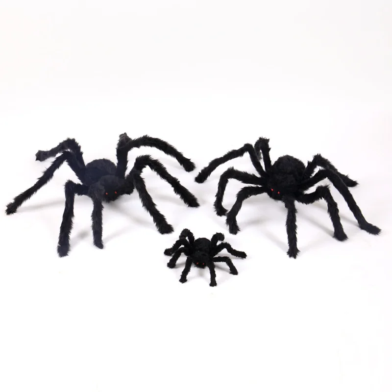 Wholesale Realistic Spider Extra Large Stretch Spider Decorations Huge Halloween Decoration Giant Spider Web