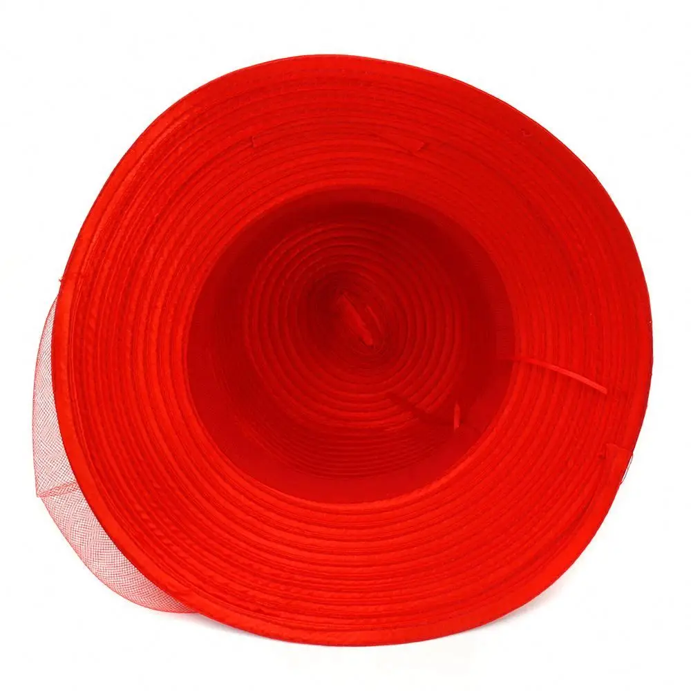 Millinery причудливые черные женские церковные шляпы Sinamay украшения оптом простые белые