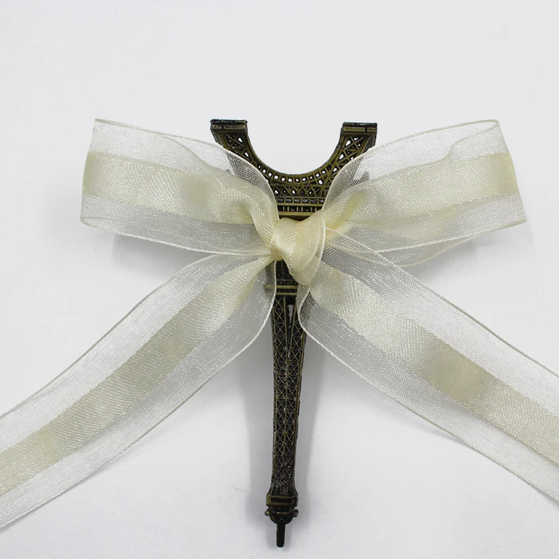 25mm Beige Medium Satin Edge Yarn Ribbon Gift Clothing Packaging Ribbon Manufacturers Wholesale