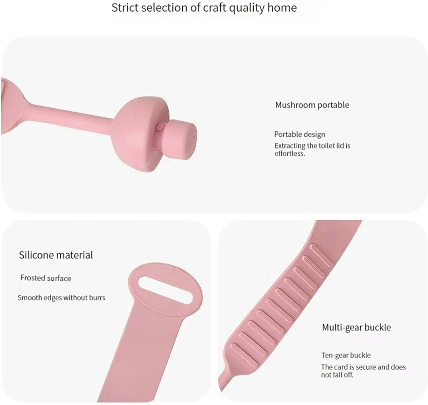 Toilet Seat Lifter Handle Seat Lid Lifter Handle Toilet Seat Cover Lifting Handle Mushroom Flexible Kids Prevent Contact