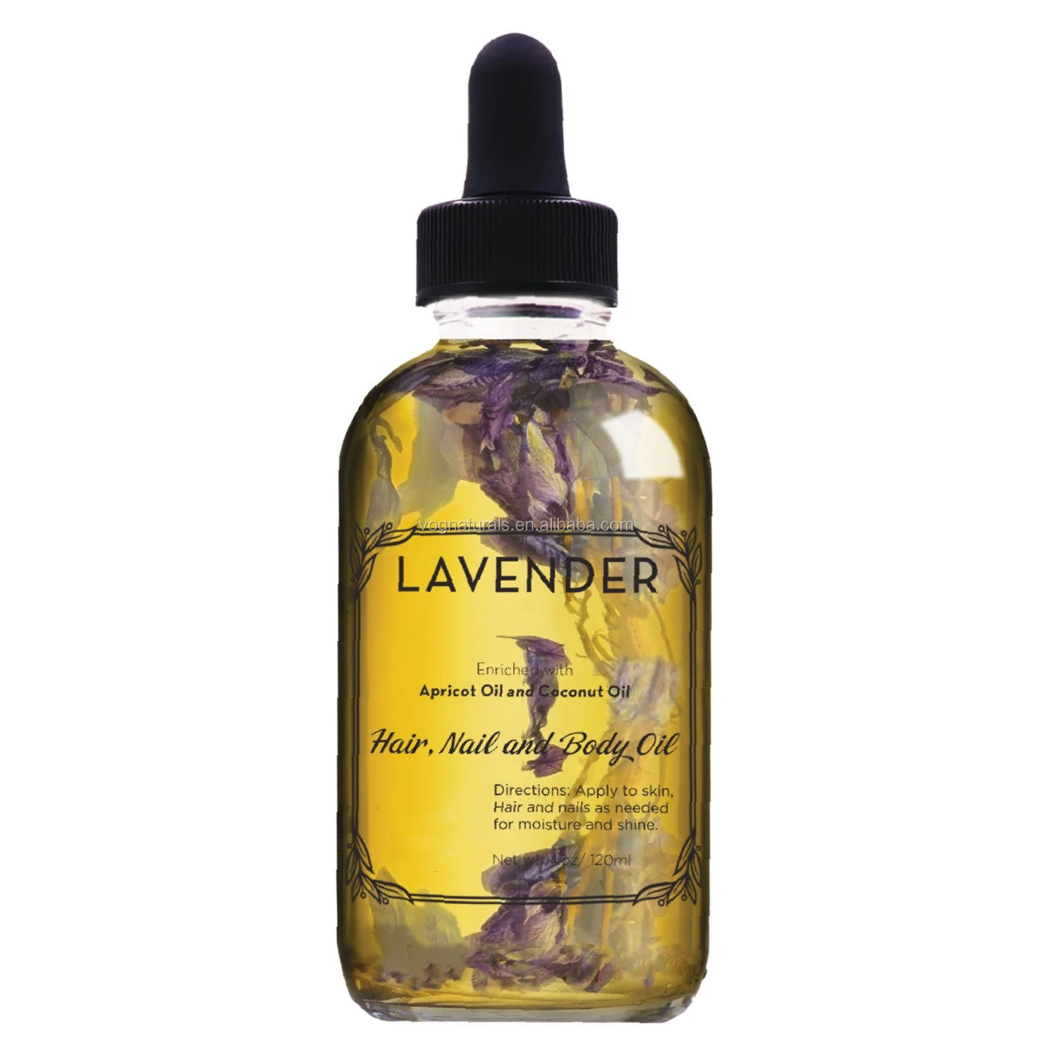 OEM Lavender Multi-Use Oil for Face, Natural Bath & Body Lavender Oil with Flower Petals Moisturizing Acne Treatment Face Oil