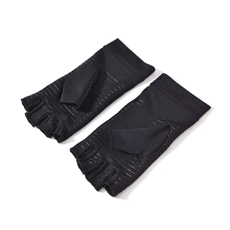 Outdoor Anti-slip Copper Fiber Half Finger Arthritis Gym Gloves Bike Bicycle Cycling Gloves For Men and Women