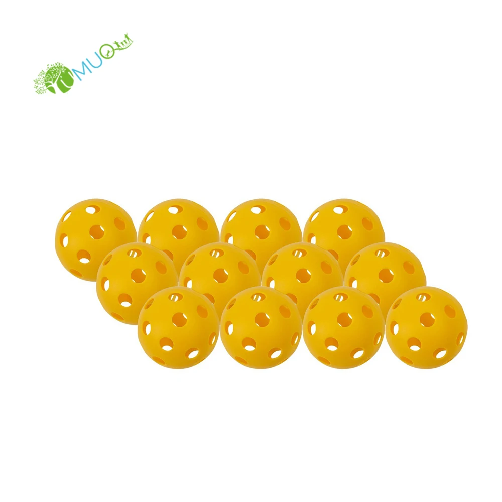 GoActive 12 Pack Plastic Hollow Cricket Baseball Softball Practice Training Balls