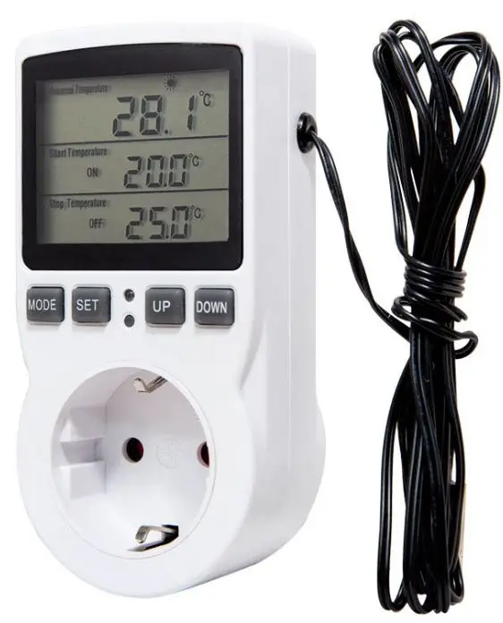Европейский Стандартный 2-контактный штепсельный-программируемый термостат обогрева пола цифровой регулятор температуры