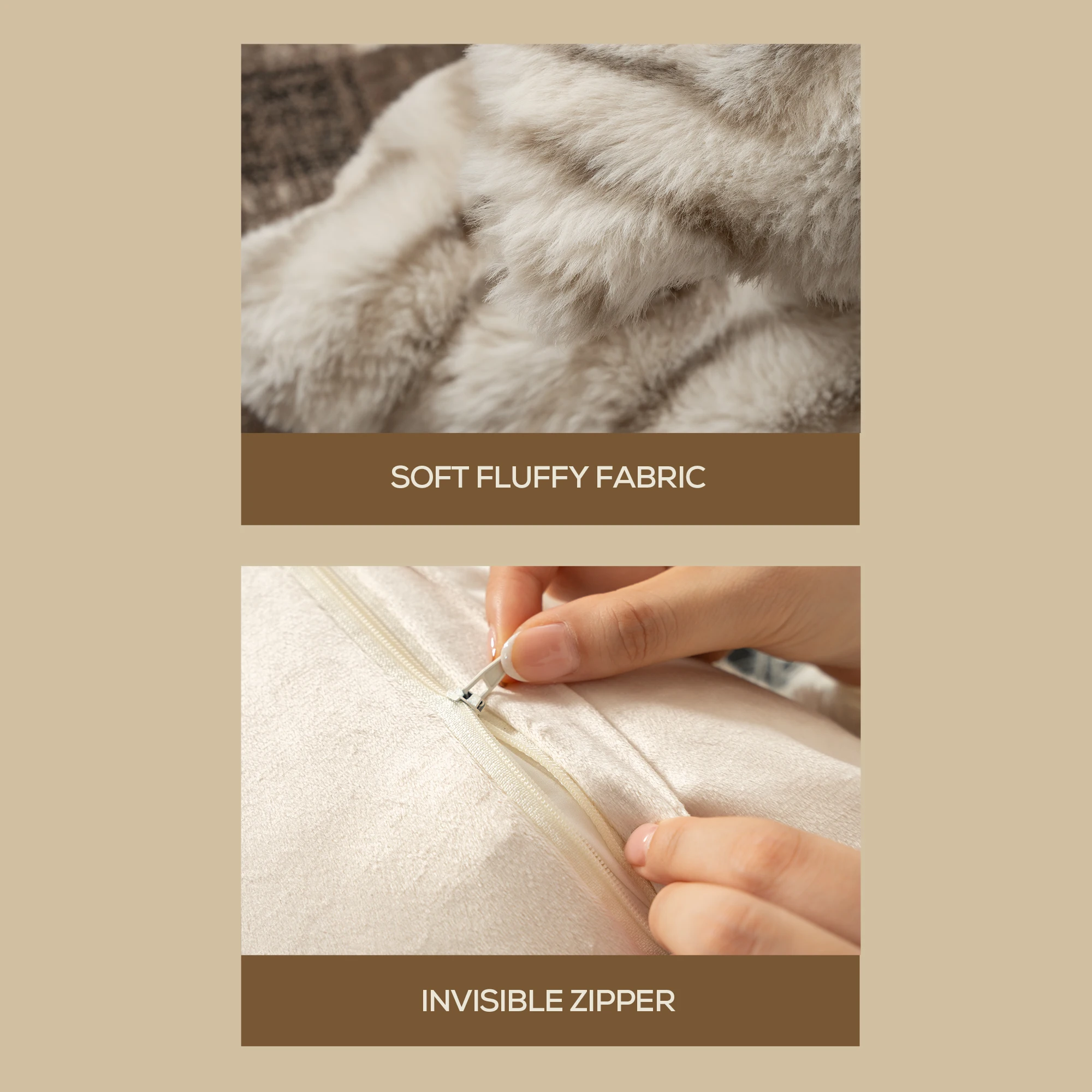 Winter Fluffy Original Design Soft Sofa Warm Printed Cushion Cover For Living Room Bedroom Home Decor Pillowcase