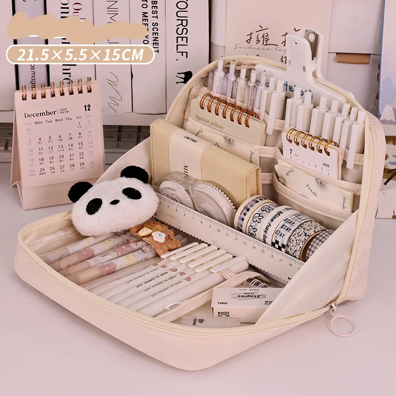 Student 12-Layer Pencil Case 90° Opening High Appearance Level Multi-Functional Stationery Case Pencil Case