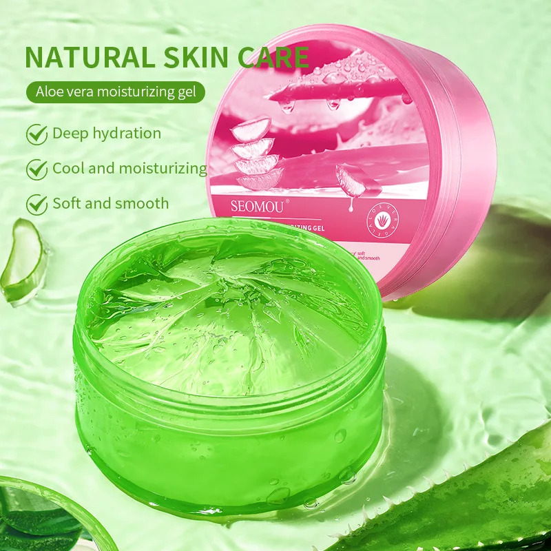 Wholesale Aloe Gel Soothing Repairing Face Care After Sunshine Pure Aloe Vera Gel 300g Moisturizing 99% Natural Aloe Vera