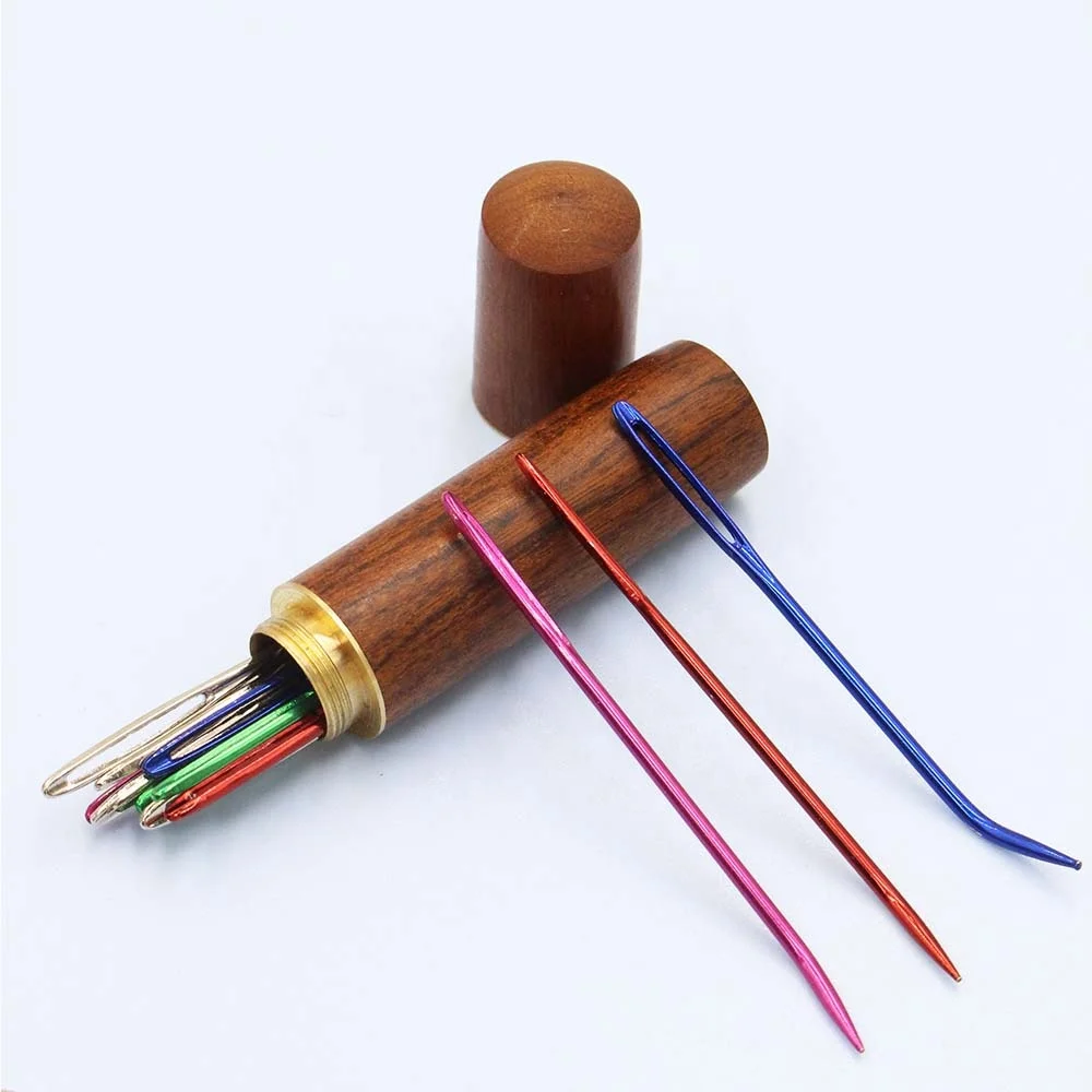 12/18Pcs Large Eye Curved Needles Sewing  Stainless Steel Large Eye Bent Tapestry Needles Darning Embroidery Needles