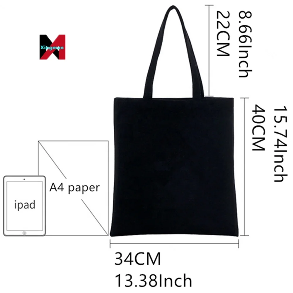 Melanie Martinez Portals Singer Music Harajuku Shopping Black Canvas Tote Bag Mom Reusable Cloth Handbag Shoulder Bags