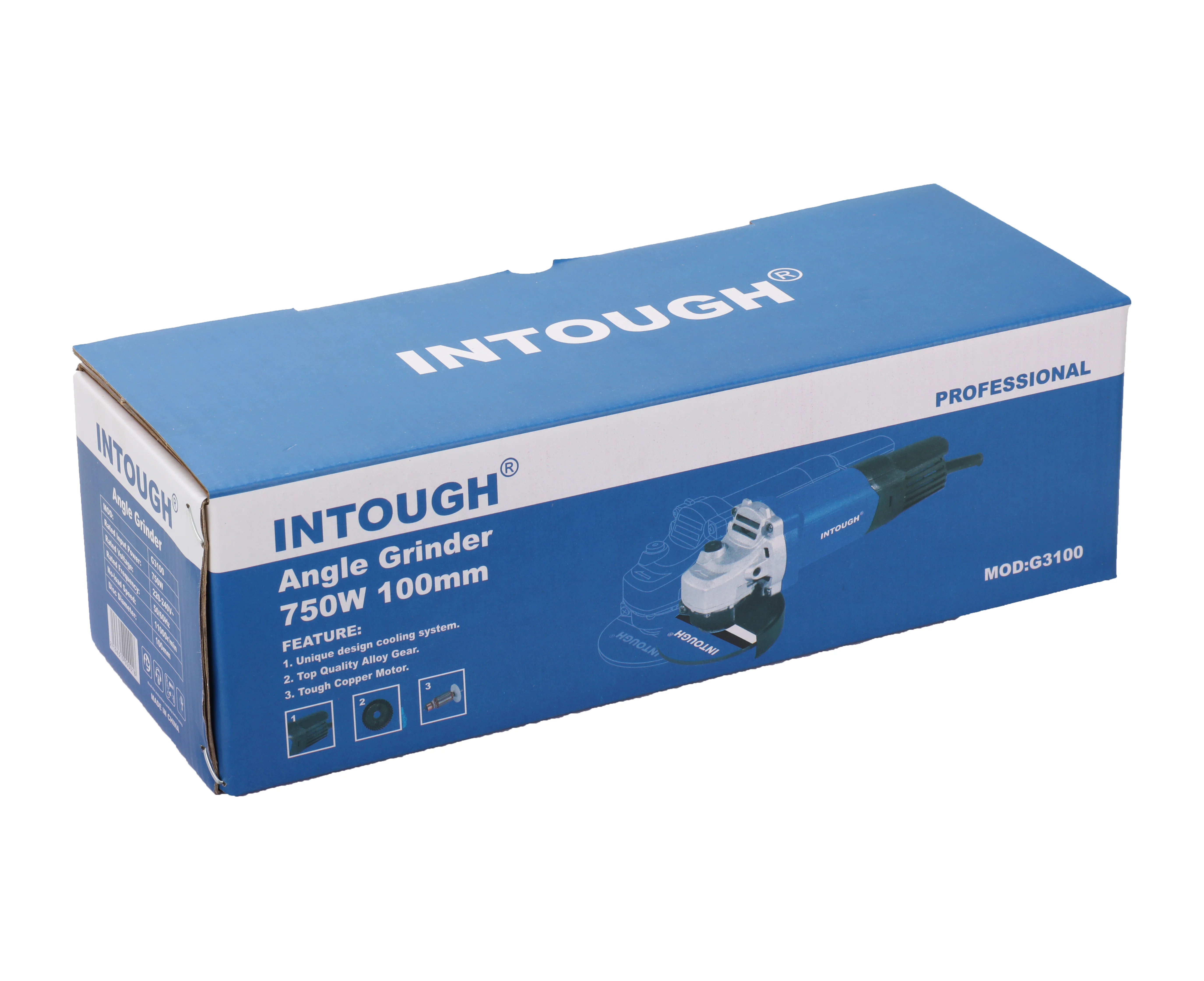 INTOUGH Factory Direct Angle Grinder Industrial Manual Grinding Hardware Electric Angle Grinder Polishing Cutting Machine