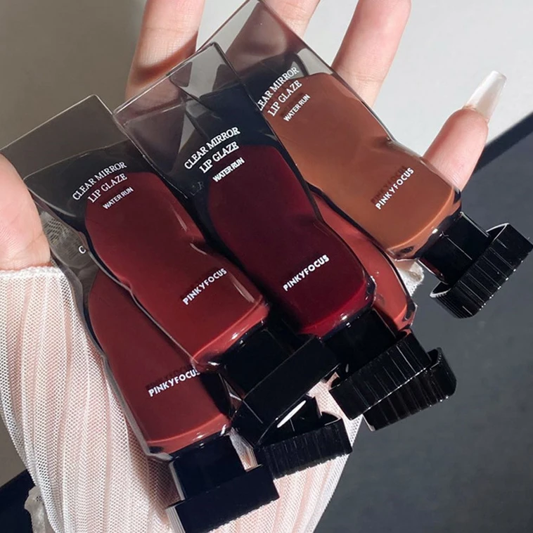 6 Colors Mirror Lip Gloss Clear Tint Sexy Red Lip Moisturizing Non-stick Cup Longlasting Lip Glaze Beauty Cosmetics