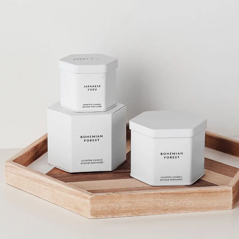 Aromatherapy birthday candle soy wax and essential oil aroma candle tin can gift box