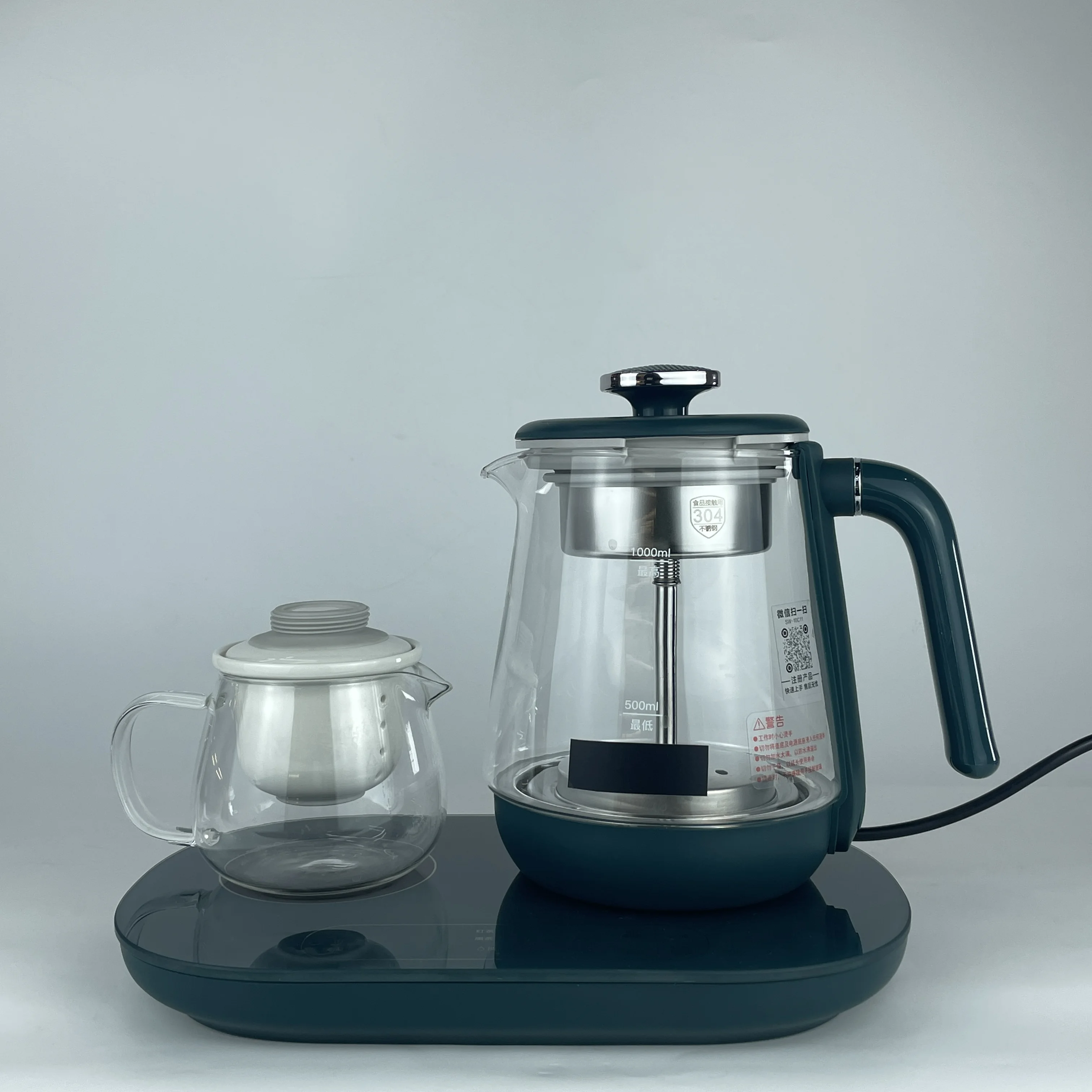 Factory Price Electric Cup 1L Digital Glass Small Electric Water Kettle Health Pot With Tea