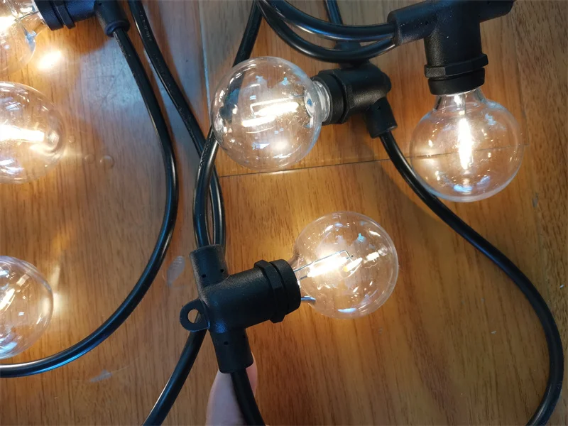 G40 Globe Patio Lights Waterproof IP65 Injection Connectable string lights