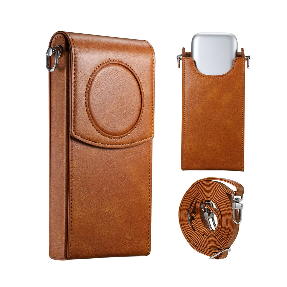 VR Glasses Accessories Headset Portable Protective Sleeve Portable Storage Shoulder Strap Crossbody Pu Leather Battery Carry Bag