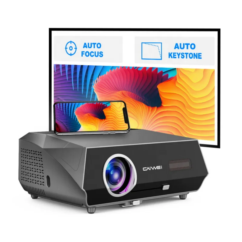 CAIWEI A10Q Android tv видеопроектор Smart Auto Focus 4k проектор для домашнего кинотеатра реальный Full HD 14300 люмен светодиодный проектор