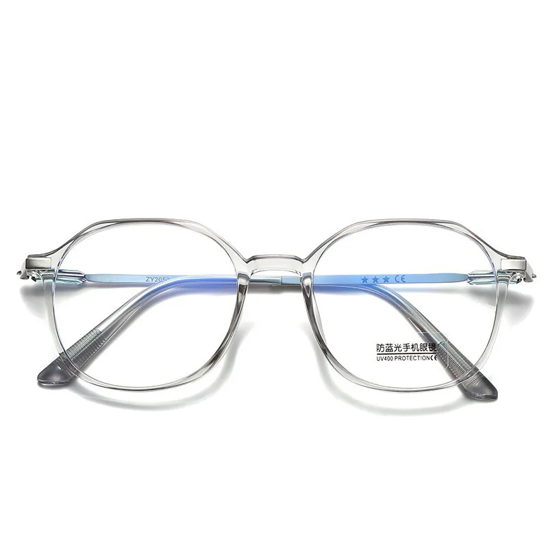 2053 New Fashion Color changing Custom logo Women Optical Blue Light optical Glasses Metal Cat Eye Photochromic Eyeglasses Lens