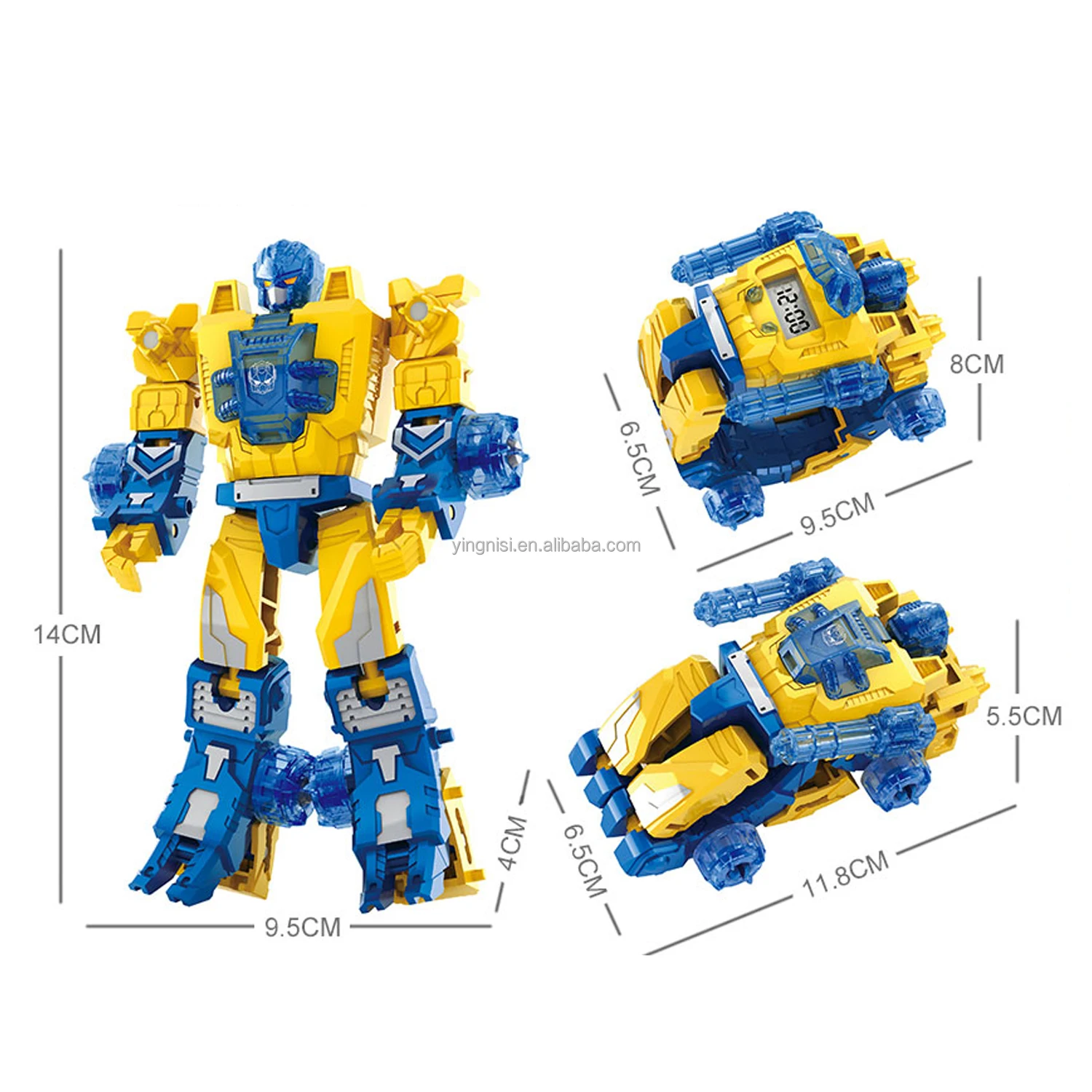 Creative Electronic Robot Watch Toys Transform Robot Watch Transformation Watch Toys for Children