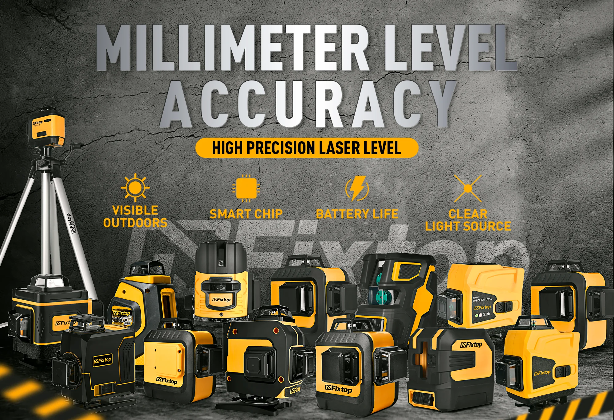 GSFIXTOP new arrival wholesale automatic self leveling 4d 12 lines professional wall mount 360 laser level outdoor