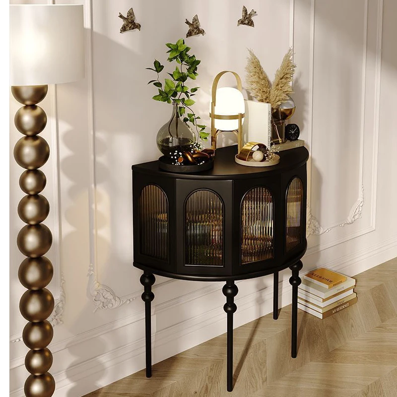 AOMISI CASA French Vintage Solid Wood Bedside Table Modern Living Room Side Cabinet Bedroom Single Drawer Storage Bedside Table