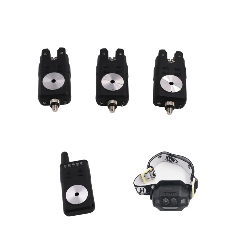 JZH-RF Black 698HT 3+1+1 High-sensitive European-style Wireless Waterproof  Durable  Fishing Bite Alarm Indicator Set