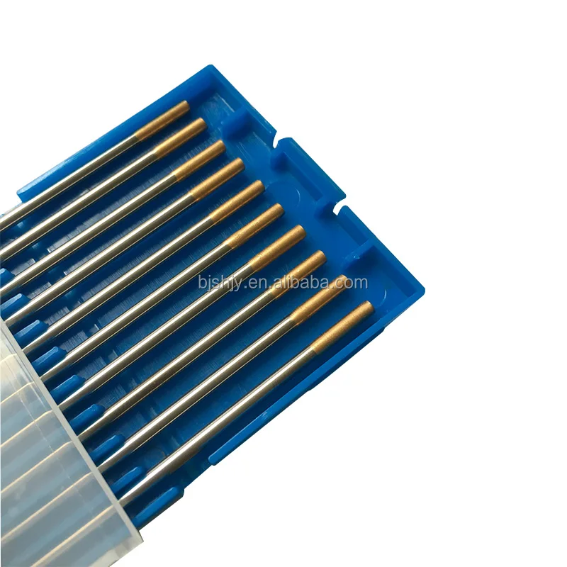Custom Size Tig Arc Welding 1.5% Lanthanated WL15 Gold Tungsten Electrode 2.4mm