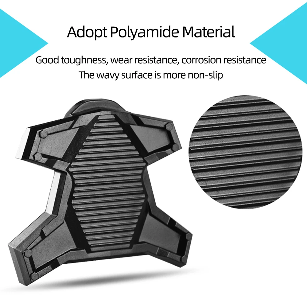 Bicycle Self-locking Clip Less Pedal Platform Adapter for Road Bike SPD and KEO System Cycling Pedal Cleat