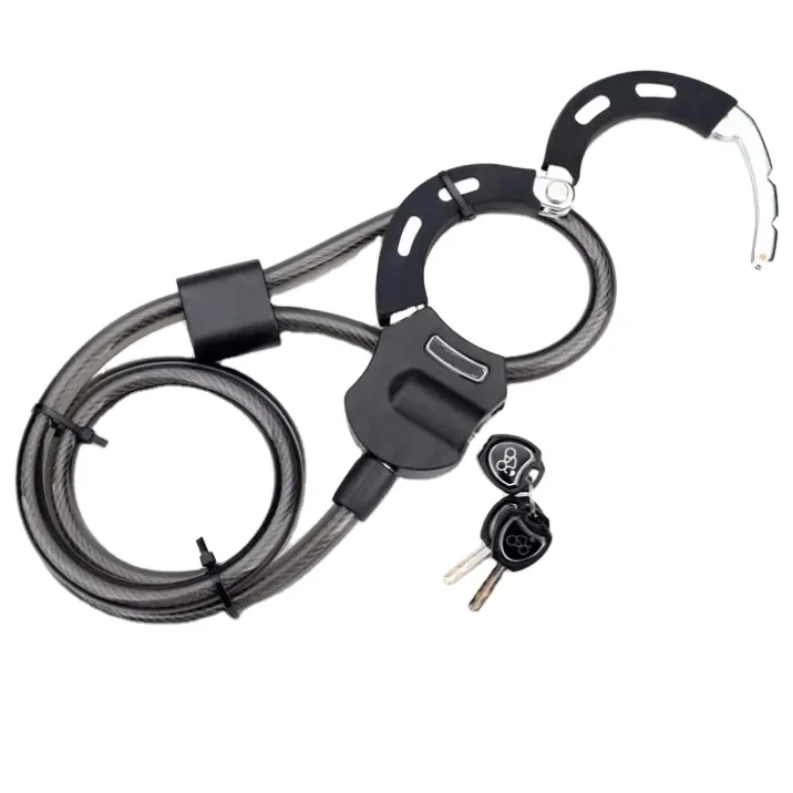 A BUS Scooter Street cuff Troller Strolers steel motorcycles bicycle Heavy duty handcuff Cable etook Bike Lock