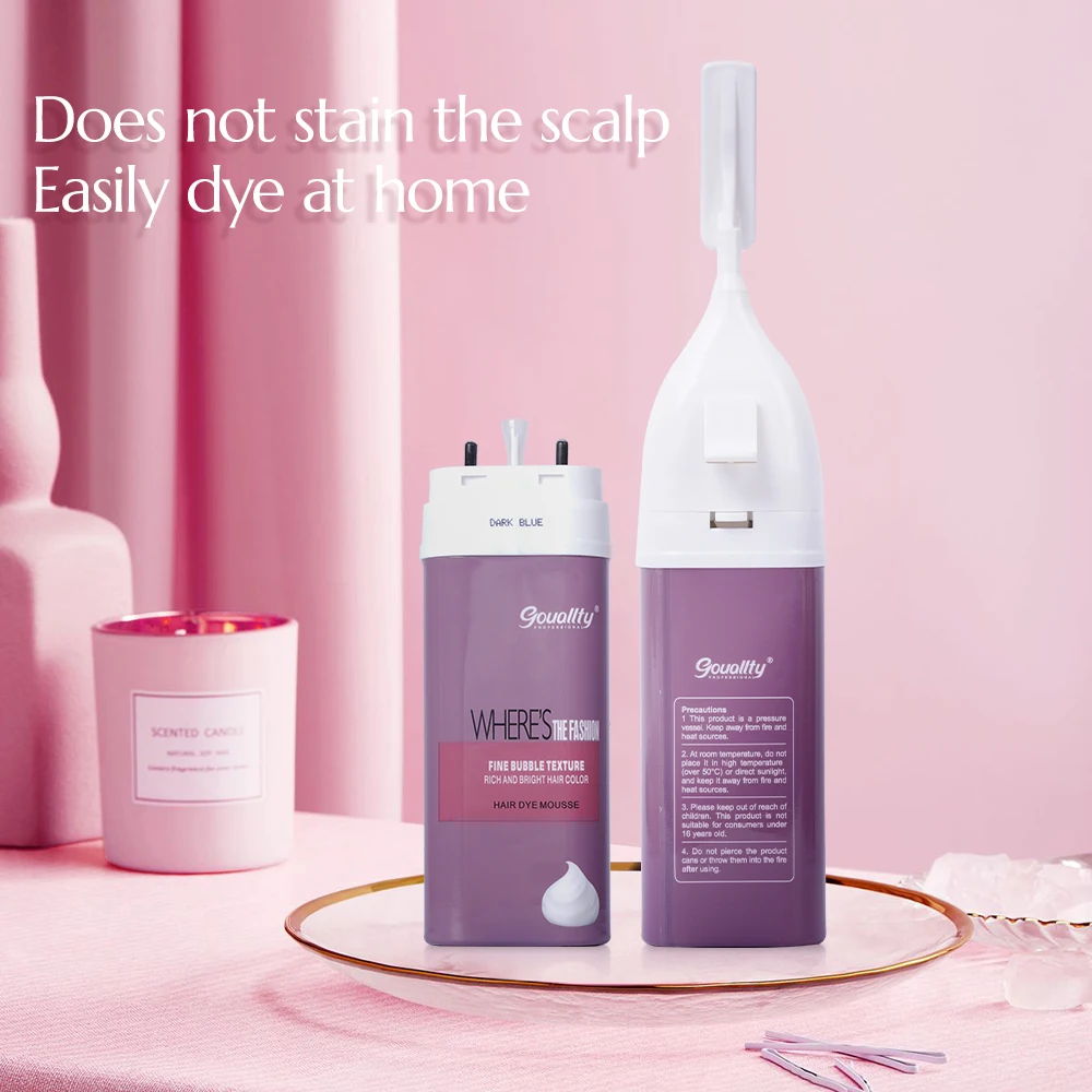 DIY No PPD Natural Black Brown mousse Bubble hair color Cover White Hair Foam Hair Dye