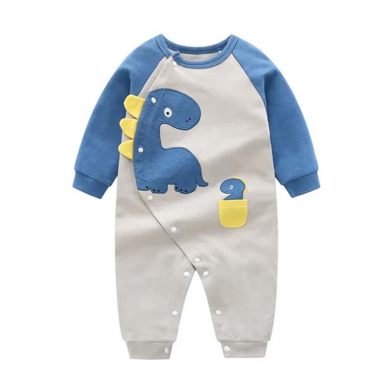 Весенне-осенний Детский комбинезон с диагональным вырезом, детская одежда для скалолазания, Одежда для новорожденных 3-12 месяцев