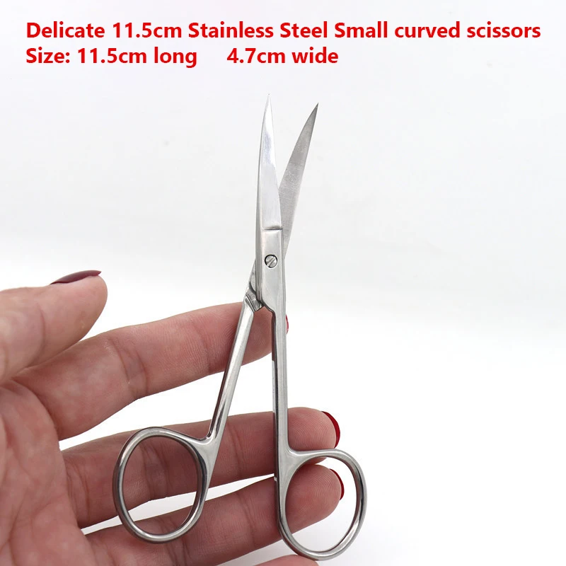 Gloway High Quality Makeup Scissors 14Cm Stainless Steel Eyebrow Double Eyelid Tape Curve Beauty Trimming Scissor